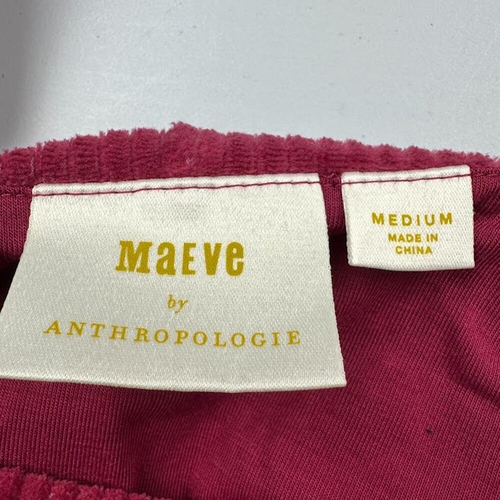 Anthropologie Maeve Top Womens Medium Maroon Corduroy Cropped Tank Festival Boho - Picture 5 of 11